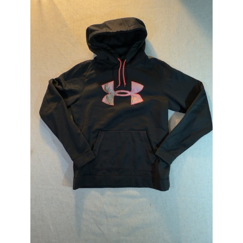Under Armour ColdGear Storm Hoodie Black Pink Camo Women Size Medium